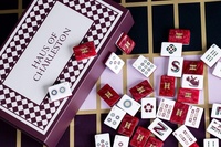 Jeu de Mahjong américain rouge, collection HAUS, en acrylique, luxueux et élégant, jeu de table, cadeau adapté aux joueurs, casino, jeu d'argent
