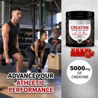 Vente en gros OEM Marque privée Saveur personnalisée Sans sucre Halal Végétalien Croissance musculaire Pré-entraînement 5g Créatine monohydrate Gomme 5000mg