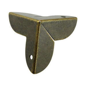 Three Small <b>Corner</b> <b>Protectors</b> Antique Bronze Metal Cold Rolled Steel For Wooden Crates Luggage Bags - Product Image 5