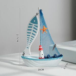 Mediterraneo decorato modello di <span class=keywords><strong>barca</strong></span> a vela soprammobili semplici a vela creativi regali <span class=keywords><strong>barca</strong></span> <span class=keywords><strong>da</strong></span> <span class=keywords><strong>pesca</strong></span> pirata - Product Image 5