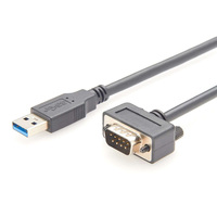 Adaptador Convertidor USB 2.0/3.0 a DB9 RS232 Macho/Hembra de Perfil Bajo con Chip FTDI para Báscula Electrónica y Caja Registradora