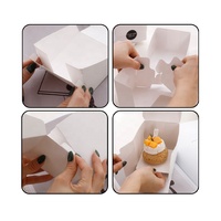 Effacer Transparent Biodégradable De Qualité Alimentaire Jetable Cuisson Gâteau Sushi Dessert Pâtisserie Cupcakes Donut Boîte D'emballage Boîtes À Gâteau