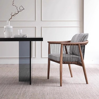 Ensemble de chaises de salle à manger modernes pour restaurant, café de luxe, mobilier de café, chaises de table, chaise de salle à manger en bois noir de luxe