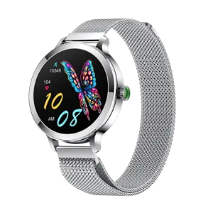 Nx7 Luxe Dames Smartwatch 2024 Gouden Bt Call Fitness Tracker Hartslag Menstruele Herinnering Vrouwen 1.19 "Amoled Smartwatch