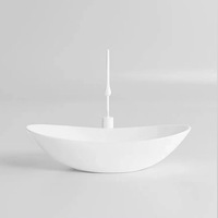 Vasque en céramique de luxe sur mesure, taille et couleur personnalisées, lavabo moderne à poser sur comptoir pour hôtel, villa, projet de salle de bain