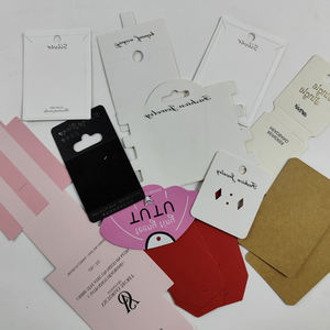 Toptan kağıt kolye takı küpe kart özel Logo kişiselleştirilmiş takı paketi ekran kağıt kartları ile özel Logo - Product Image 5