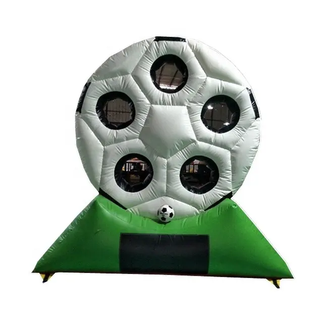 Juego de lanzamiento de fútbol inflable de 3m de altura, portería de entrenamiento plegable portátil, objetivo de tiro de fútbol para la venta
