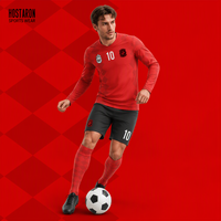 HOSTARON kualitas tinggi sublimasi pakaian sepak bola bordir Jersey latihan olahraga cepat kering baju sepak bola kaus seragam