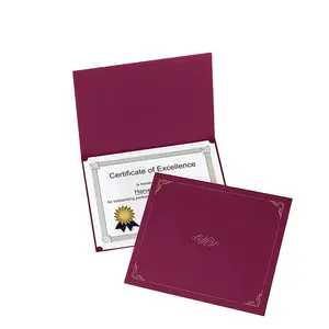 A4 Size Cheap Certificate Holder Embossed Paper Diploma Folder