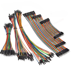 CHANZON 10cm 20cm 30cm <span class=keywords><strong>Cable</strong></span> <span class=keywords><strong>Dupont</strong></span> Kit de conector de <span class=keywords><strong>cable</strong></span> de puente macho a hembra 24AWG juego de línea de cinta de cobre para Breadboard <span class=keywords><strong>Arduino</strong></span> - Product Image 1