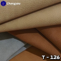 Cuir synthétique de style peau de mouton PU de 1.2mm de luxe écologique T-126 pour sacs chaussures bagages et canapés