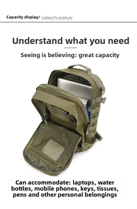 Mochila Táctica Multifuncional para Senderismo, Microfibra Antirrobo, 45L, Impermeable, para Deportes al Aire Libre, Camping, Viajes, Uso Diario - Product Image 3