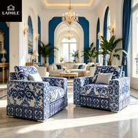 Fauteuil d'appoint moderne en tissu imprimé, chaise longue de luxe à motif capitonné pour salon et mobilier de maison
