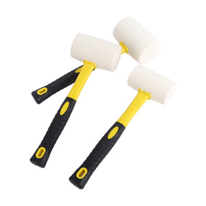Martillo de goma para instalación de baldosas, 750, 1000, 1500, martillo de fibra con cabeza redonda, acabado mate duradero - Product Image 1