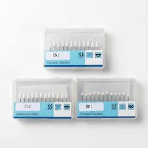 Kit de fraises de polissage haute vitesse en céramique dentaire RD1 FL2 CN1 pour la finition des restaurations en zircone, porcelaine et composite - Product Image 1