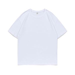 Design Custom Summer Short Sleeve T-<b>shirt</b> Pure Cotton Men's Loose Top Round Neck Solid Color T-<b>shirt</b> - Product Image 5