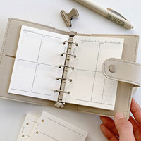 Recharges pour agenda M5, pages de remplissage pour classeur de budget, papier à feuilles mobiles 120g, fournitures scolaires et de bureau, bloc-notes