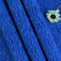 100% recycler le matériel Polyester Faux Sherpa polaire doublure courte Pile fausse fourrure peluche polaire tissu pour vestes doublure tissu