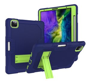 เคสแท็บเล็ตกันกระแทก,สำหรับ <span class=keywords><strong>iPad</strong></span> <span class=keywords><strong>Pro</strong></span> <span class=keywords><strong>12.9</strong></span>นิ้ว<span class=keywords><strong>2018</strong></span>/ 2020/2021พร้อมที่ใส่ดินสอทนทานเกราะมีขาตั้ง - Product Image 1
