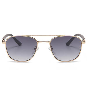 STORY S22033 Vente en gros de lunettes de soleil carrées à double pont Lunettes de soleil à petite monture en métal pour femmes - Product Image 5