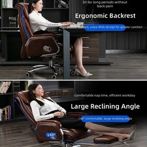<span class=keywords><strong>Chaise</strong></span> <span class=keywords><strong>de</strong></span> <span class=keywords><strong>bureau</strong></span> pivotante exécutive <span class=keywords><strong>scandinave</strong></span> moderne ergonomique en cuir PU - Product Image 2