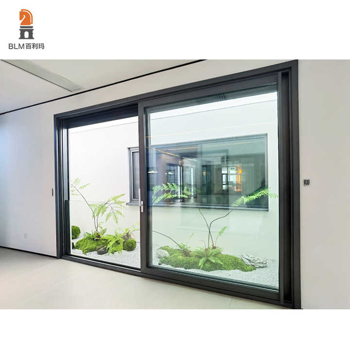Modern Design Powder Coated Aluminium Frame Customize Kitchen Doors Double Glazed Energy-Saving Sliding Door