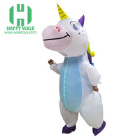 Costume de licorne gonflable pour adulte, déguisement de licorne blanche, complet, Cosplay avec souffleur, fête amusante, Halloween, pour femmes, 2019