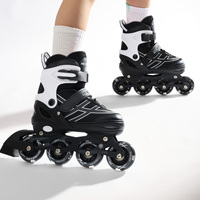 Logo personnalisé vente en gros de chaussures à patins à roues alignées pour enfants ou adolescents Sports de plein air patins à roues alignées à roulettes pour enfants