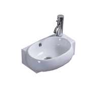 Bassin en céramique mural de petite taille pour espaces étroits pour mini balcon appartement toilettes robinets de lavabo simples pour évier domestique