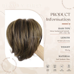 <span class=keywords><strong>ผม</strong></span>ปลอมแบบหางม้าสั้น 10 นิ้ว พร้อมลวดโล<span class=keywords><strong>ห</strong></span>ะดัดได้ สำ<span class=keywords><strong>ห</strong></span>รับทำ<span class=keywords><strong>ผม</strong></span><span class=keywords><strong>ทรง</strong></span>ดังโงะแบบยุ่งๆ  แบบหนีบสำหรับผู้<span class=keywords><strong>ห</strong></span>ญิง - Product Image 5