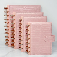 Couverture de carnet de notes de luxe en cuir de crocodile texturé, reliure à anneaux, format lettre moyen A5 A4, personnalisée