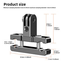 Adaptateur de montage de selle de vélo anti-vibration stable, support réglable multi-angles pour GoPro Insta360, prise de vue en vélo