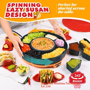 Olla Eléctrica de Aluminio con Revestimiento Antiadherente de 150W para Tacos Mexicanos, Panqueques, Pollo, Burritos, con Bandeja Giratoria - Product Image 2