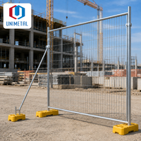 Panneaux de clôture temporaires sur mesure avec revêtement en poudre, structure en acier et pieds amovibles pour événements, construction et contrôle des foules