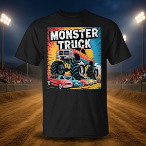 T-shirt Monster Truck Crushing Cars pour les fans de Monster Trucks - Product Image 3