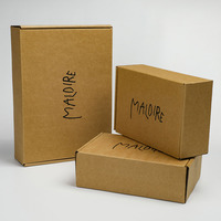 Petite boîte d'emballage d'expédition avec logo imprimé personnalisé Bande détachable Boîte de papier kraft en carton avec E flûte