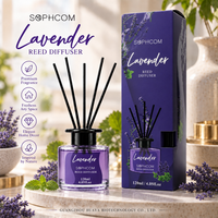 Diffuseur de parfum sur mesure 120 ml avec étiquette de bouteille personnalisée, parfum et boîte pour programme de développement de marque de luxe