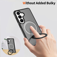 Coque de téléphone pour S26 Ultra S25 S24 en TPU+PC+N52, antichute, antichoc, avec anneau magnétique, anti-traces de doigts, design professionnel
