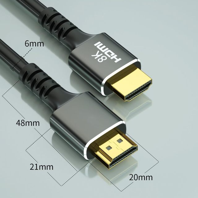 SYONG HDMI Cable 8K60Hz, 4K120Hz HDMI 2.1 Cord,48 Gbps Ultra High-Speed,Compatible with PS 5/4/3,Xbox,Samsung TVs,and More