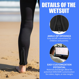 Trajes de Neopreno para Niños, Traje de Buceo Completo de 2 mm, Traje de Neopreno para Natación, Fatos de Mergulhos, Combinaison, Surf - Product Image 4
