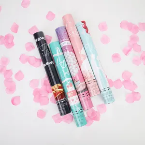 Super <span class=keywords><strong>Popper</strong></span> Suministros para fiestas Cañón de confeti Favor de fiesta de boda Papel de plástico Aire comprimido Suministros para eventos y fiestas - Product Image 1