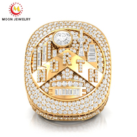 Bague de champion du monde personnalisée 2026, luxe, aigle 3D, entièrement sertie de pierres, bijou de récompense pour équipes de football et de basketball, pour hommes
