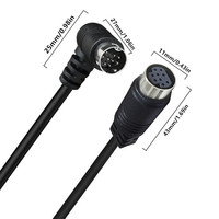 90-Grad-Stecker-Buchse 9-poliges Mini-DIN/S-Video Audio-Video-Kabel DVD-Kabel YR-SV9-B1 Blanker Kupferleiter