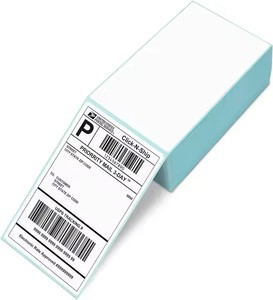 Tem nhãn nhiệt tự dính 4x6 của nhà sản xuất, nhãn vận chuyển đóng gói, nhãn địa chỉ gửi thư dạng xếp quạt, cuộn nhãn dán - Product Image 2