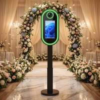 Cabina de Fotos con Pantalla Táctil de 15.6 Pulgadas, Mini PC Intel I5 de 6.ª Generación, Táctil Capacitiva, Software Gratuito para Cabina de Fotos DSLR, Estuche de Transporte