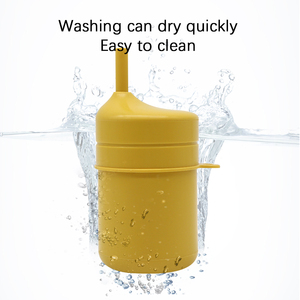 Portable <span class=keywords><strong>et</strong></span> réutilisable enfants enfant en bas âge formation silicone paille tasse enfant en bas âge sippy tasse silicone bébé tasse d'eau - Product Image 3