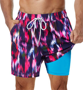 Shorts <span class=keywords><strong>de</strong></span> <span class=keywords><strong>bain</strong></span> personnalisés pour hommes, style vintage streetwear, pour la plage et le surf, écologiques - Product Image 3