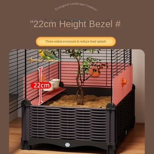 XS-Ultra Küçük Su Geçirmez Dikdörtgen Peyzaj Kuş Kafesi-Lüks Villa Kafesi Muhabbet Kuşları, Sultan Papağanları ve Muhabbet Kuşları için - Product Image 3