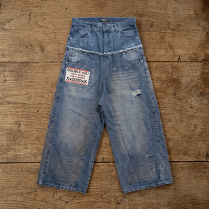 Men's Denim Light Wash Wide Leg <b>Y2K</b> <b>Vintage</b> Streetwear Jeans 100% Cotton Mid Waist Regular Fit Solid Woven Lightweight Quick Dry - Product Image 3