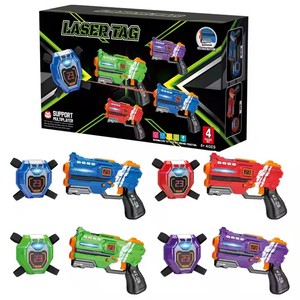 MILI <span class=keywords><strong>Laser</strong></span> infrarossi Tag gioco <span class=keywords><strong>pistola</strong></span> giocattoli 4 pistole e 4 giubbotti Set con display a LED per l'arena Play - Product Image 2